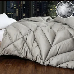 Piumino in piuma d'oca bianca/anatra di alta qualità Piumino trapuntato invernale Coperta di imbottitura con fodera in cotone Spessore Twin Full Queen King Size 1