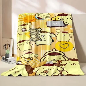 Pompon giapponese Purin Cartoon coperta camera dei bambini morbido soffice morbido letto peluche getta neonata ragazzi peluche coperta trapunta regalo