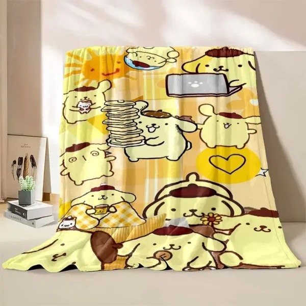 Pompon giapponese Purin Cartoon coperta camera dei bambini morbido soffice morbido letto peluche getta neonata ragazzi peluche coperta trapunta regalo