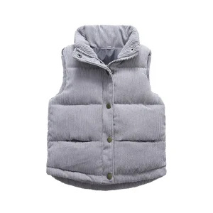 2-10Yrs bambini ragazzi ragazze gilet top addensare gilet Casual senza maniche capispalla autunno inverno bambini ragazze cappotto abbigliamento abiti 1