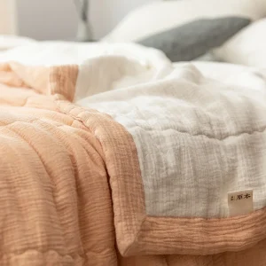 Trapunta giapponese estate garza di cotone coppia singola trapunta letto aria condizionata letto matrimoniale trapunta pianura trapuntata coperta copriletto 1
