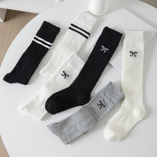 1 paio di calze per bambini stile coreano primavera estate calze traspiranti in rete bowknot ragazze studentesse scolastiche vestiti per l'equipaggio alla caviglia Kawaii 1