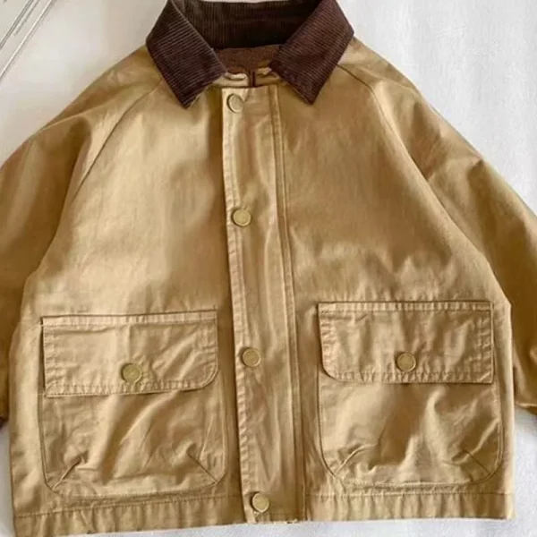Moda neonata ragazzo cargo trench giacca bambino bambino patchwork cappotto primavera autunno spolverino abbigliamento per bambini 3