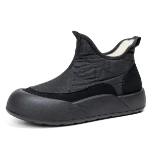 Stivali da neve con fondo spesso antiscivolo in piumino Scarpe invernali comode con fondo morbido casual foderate in pile da donna 1