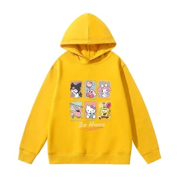 Felpe con cappuccio Cartoon Trend per ragazze e ragazzi, nuove felpe autunnali e invernali, top per bambini caldi e confortevoli 4