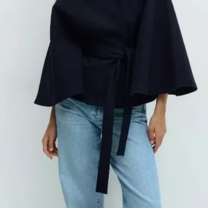 Cappotto da donna elegante colletto alto monopetto con lacci cappotti femminili solidi 2025 cappotto da donna per pendolari moda autunno 2025 1