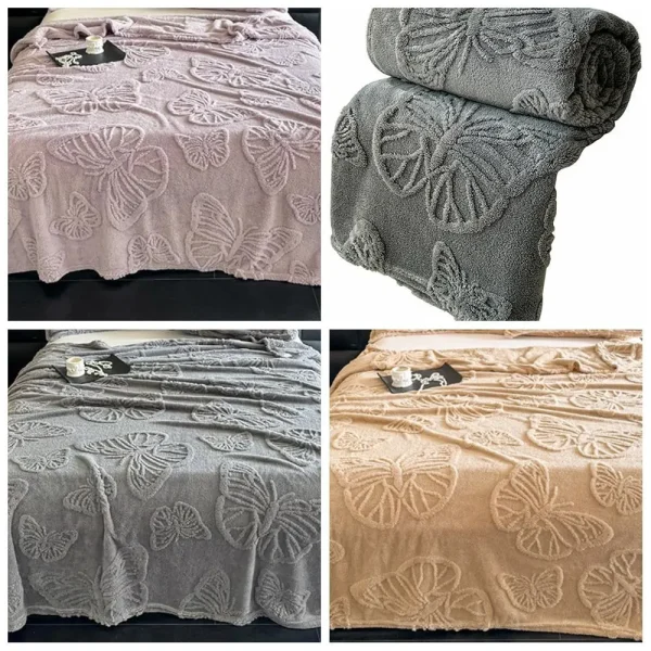 Nuova coperta di raffreddamento a doppia faccia trapunta traspirante effetto freddo trapunta termica 3D farfalla Jacquard Skin-Friendly 4