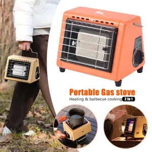 1.5KW Stufa A Gas Portatile Riscaldamento barbecue cottura 2In1 Stufa A Gas Da Campeggio Tenda Riscaldatore Riscaldatore Propano Per La Casa Tenda Esterna Picnic 1