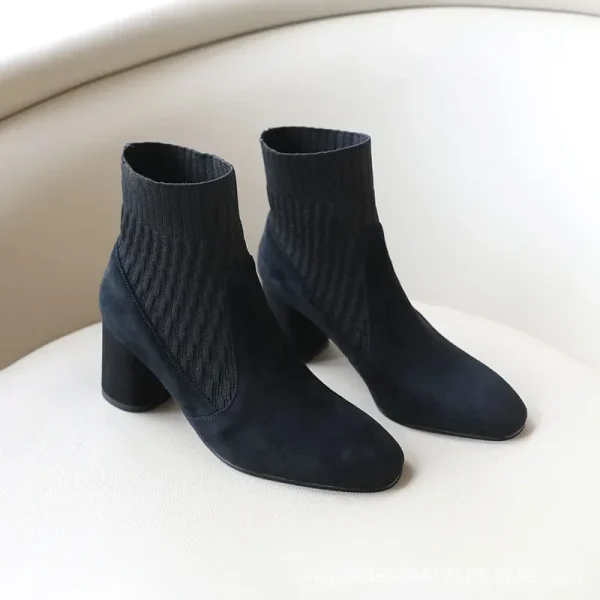 2023 Scarpe da donna Scarpe invernali Stivali da donna Casual Tacchi leggeri alla caviglia Donna Slip on Scarpe con plateau Zapatos De Tacon Mujer 6