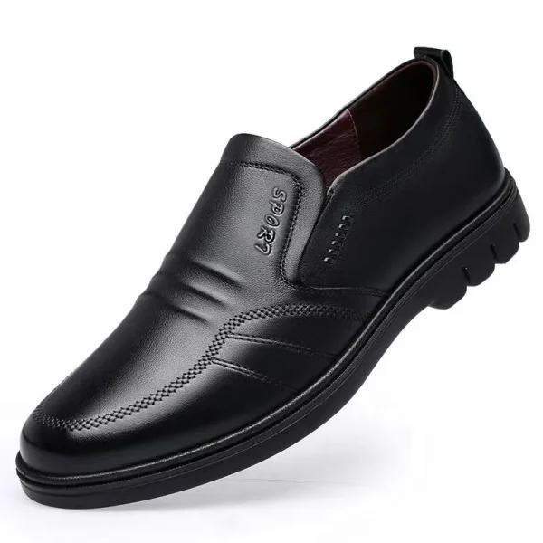 Scarpe in pelle da uomo nuove nere Scarpe antiscivolo e respiro con fondo morbido da uomo Abito da lavoro casual Zapatos di lusso leggero piatto 5