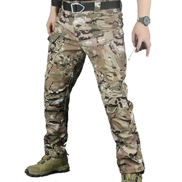 Pantaloni tattici da uomo pantaloni Cargo pantaloni elastici da combattimento abbigliamento da trekking impermeabile campeggio arrampicata lavoro pantaloni da esterno resistenti all'usura 3