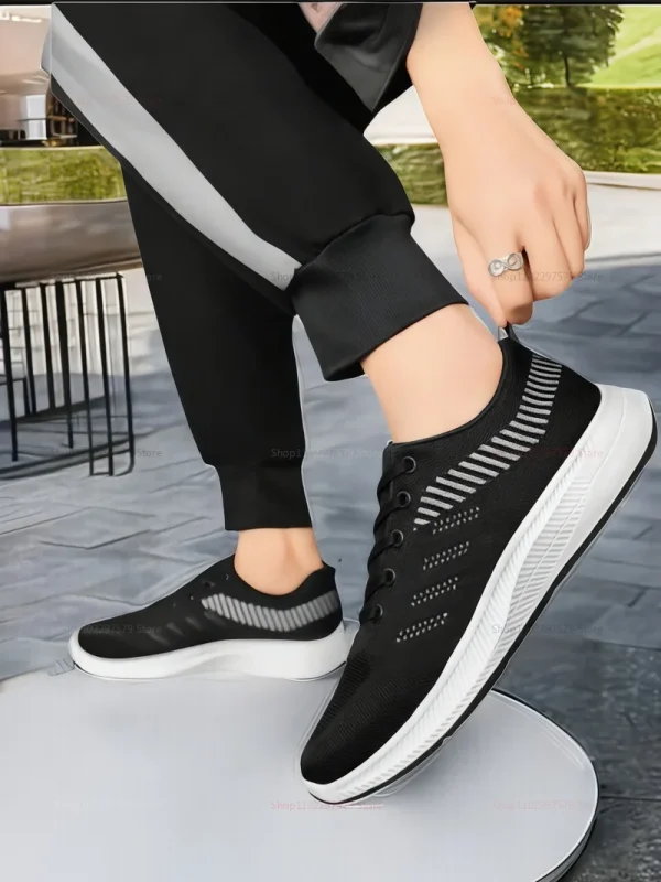 Uomo Donna Scarpe da corsa casual vulcanizzate Sneakers da tennis leggere e traspiranti Scarpe da ginnastica per fitness Calzature sportive unisex 5