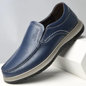 Scarpe casual autunnali fatte a mano in vera pelle Sneaker invernale Mocassini da uomo Scarpe da guida per giovani Scarpe formali da uomo Calzature per anziani 1