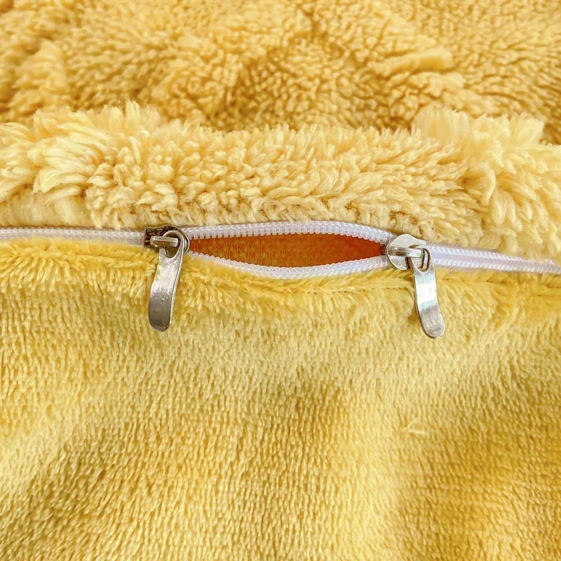 Copripiumino singolo in pile di latte Autunno/inverno Copripiumino in tinta unita caldo addensato per doppio uso 4