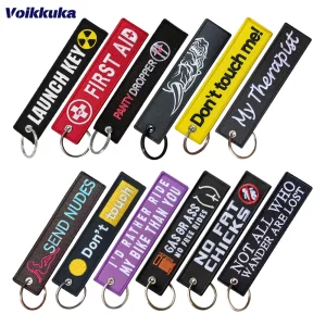 1 PC Portachiavi per aviazione all'ingrosso Entrambi i lati Ricami Accessori chiave per auto Catena pendente per zaino 1