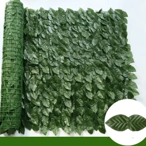 Pannelli per recinzione a foglia verde con siepe in edera artificiale Schermo per recinzione per privacy finta per la decorazione del balcone del giardino esterno della casa 1