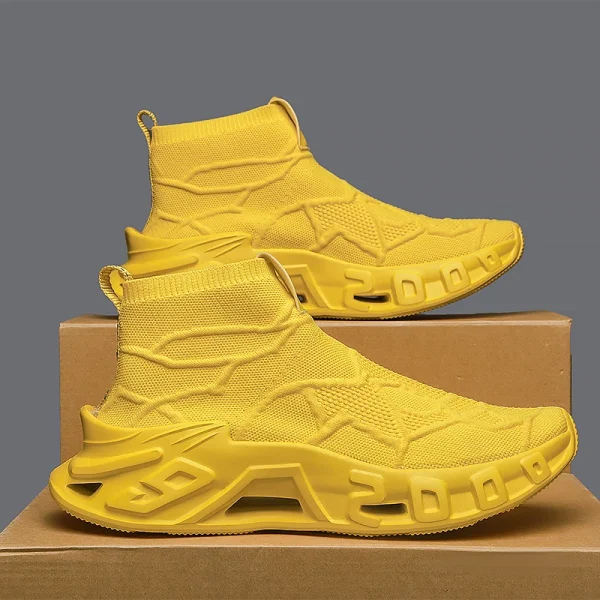 Scarpe sportive da esterno da uomo: le scarpe sportive alte sono innovative e alla moda, antiscivolo e resistenti, adatte per tutte le stagioni, scarpe sportive versatili 3