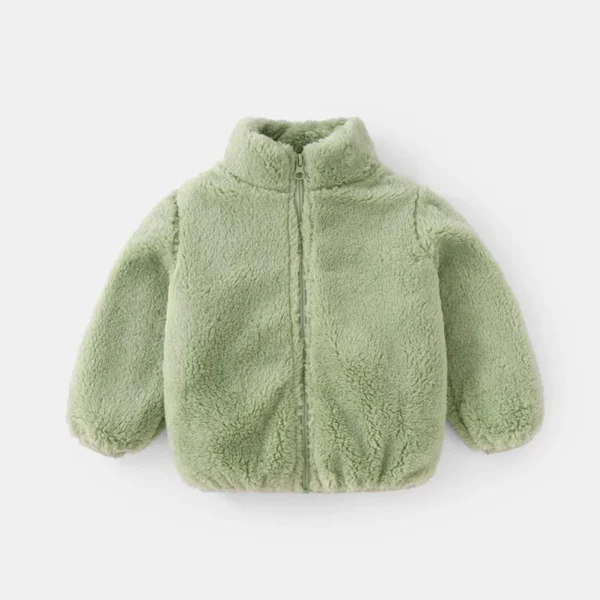 1 pz Ragazzi Ragazze Cappotto autunnale Bambini Giacca invernale in pile termico Cappotti per bambini Capispalla in velluto a doppia faccia Vestiti caldi per bambini 4