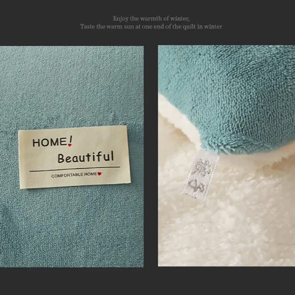 Trapunta doppia addensata piumino invernale molto caldo agnello Cashmere lana trapunta addensare coperta trapunte Core per letto matrimoniale Queen220x240 5