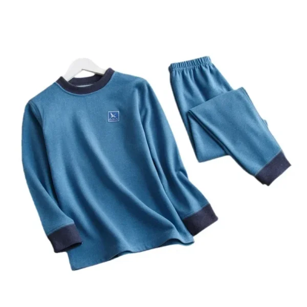 Set di biancheria intima termica per bambini 7A antibatterico autunno inverno vestiti caldi bambini lana natura seta Teen Boys Girls Loungewear 5