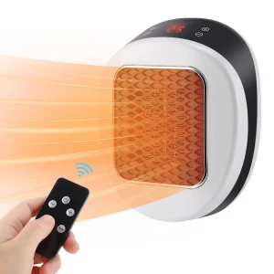 Presa a muro Spazio Riscaldatore elettrico portatile Riscaldatore per ambienti Elettrodomestico Ventilatore di aria calda Macchina scaldino veloce invernale Telecomando 1