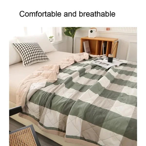 Trapunta in cotone lavato Aria condizionata Coperta trapuntata sottile Copriletto per letto singolo matrimoniale queen king size Plaid estivo 1