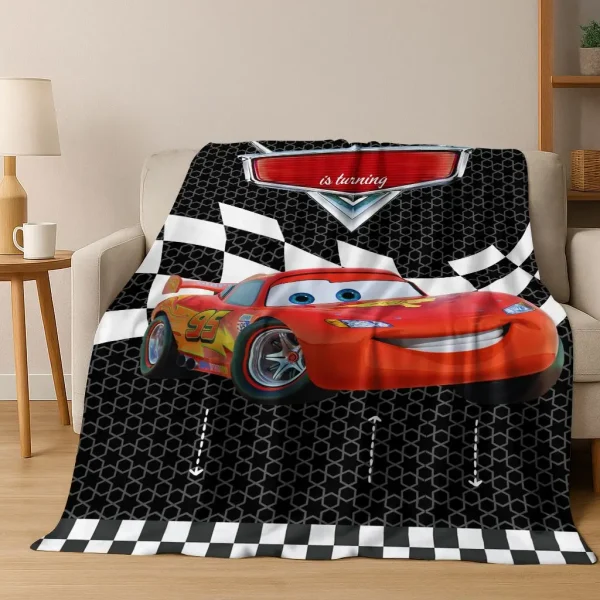 Cars McQueen Racing Car Cartoon Coperta di flanella per bambini Coperta morbida e calda per camera da letto Soggiorno Letto Viaggio Campeggio Picnic Regalo 5