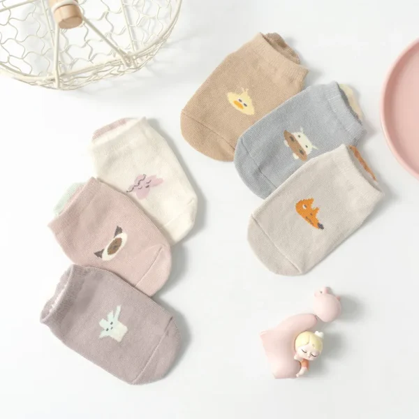 3 paia/lotto calzini antiscivolo per bambini per ragazzi e ragazze calzini in cotone per bambini con taglio basso con impugnature in gomma Socken per 0-3 anni 2