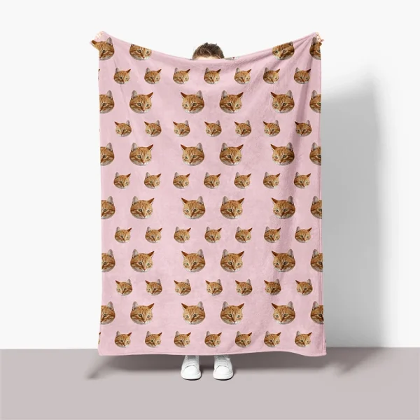 Coperta fotografica personalizzata per animali domestici, coperta personalizzata con testo fotografico, coperte personalizzate per faccia di cane, regali souvenir di compleanno per gli amici 3