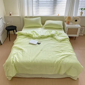 2025 nuova trapunta estiva seersucker fresca doppio filato estate condizionatore d'aria trapunta sottile trapunta lavabile in lavatrice per dormitorio studentesco 1