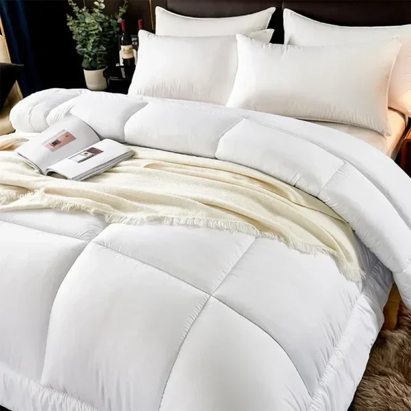 Coperta in flanella di pile morbido letto per adulti piumino reversibile senza copertura trapunta morbida in microfibra per tutte le stagioni lavabile in lavatrice 5