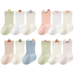 3 paia/set calzini per neonati per ragazze ragazzi calzini per bambini in cotone di alta qualità autunno inverno simpatico cartone animato calzino per bambini 0-5 anni 1
