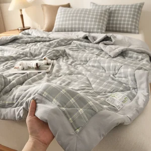 Piumino delicato sulla pelle Piumino estivo Trapunta stile scozzese Copriletto morbido Coperta singola/doppia/queen size (senza federa) 1