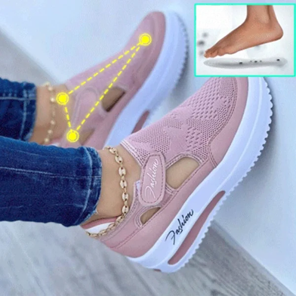Scarpe da ginnastica rosse Scarpe da donna Scarpe da tennis da donna Scarpe di tela Scarpe casual da donna Scarpe sportive da donna Sneaker con plateau Scarpe scavate 5
