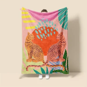 Coperta per animali astratta in stile scandinavo 150 cm x 200 cm, coperta calda per letto, coperta per pisolino da ufficio, decorazione della casa 1
