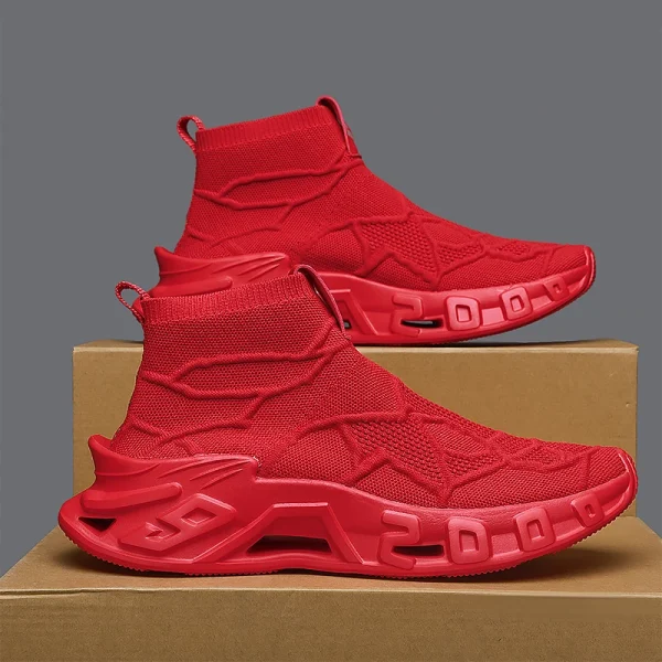 Scarpe sportive da esterno da uomo: le scarpe sportive alte sono innovative e alla moda, antiscivolo e resistenti, adatte per tutte le stagioni, scarpe sportive versatili 4