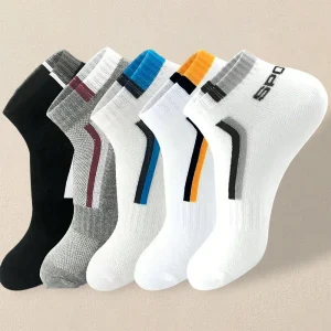 5 paia di calzini estivi da uomo alla moda alla moda semplici versatili calzini alla caviglia da uomo comodi calzini Casual traspiranti leggeri 1