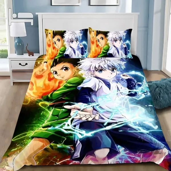 Cartoon Football Copripiumino Hunter X Hunter Federa Set di biancheria da letto Per adulti Ragazzi Ragazze Decorazione camera da letto Singolo Doppio Dimensioni 4