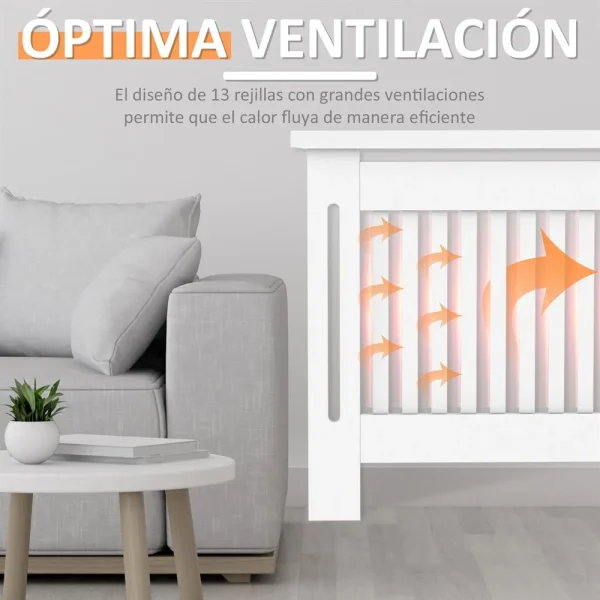 Copertura radiatore Homcom Copertura radiatore per radiatore Design moderno MDF 112X19X81Cm 4