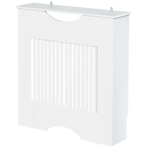 Copertura per radiatore Homcom 78X19X82 cm MDF con ripiano moderno antiribaltamento per soggiorno 1