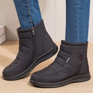 Stivali da donna 2025 Scarpe invernali per donna Stivaletti Pelliccia calda Botas Mujer Stivali da neve impermeabili con tacco basso Scarpe basse invernali 1