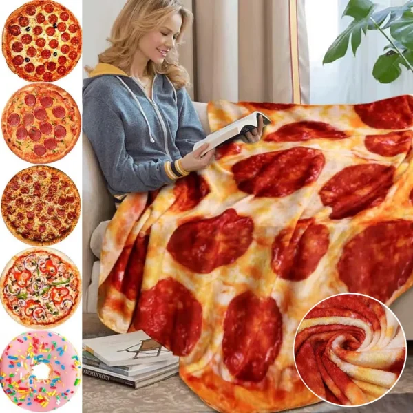 WASART Warm coral fleece tortilla pizza coperta messicana round lavash wool sofa plaid winter fluffy plush large throw coperte 1