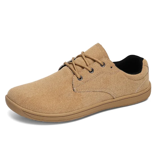 Scarpe da ginnastica da uomo a piedi nudi con punta larga piedi al naso minimalista tomaia in pelle scamosciata di mucca scarpe casual da uomo calzature per donna 2