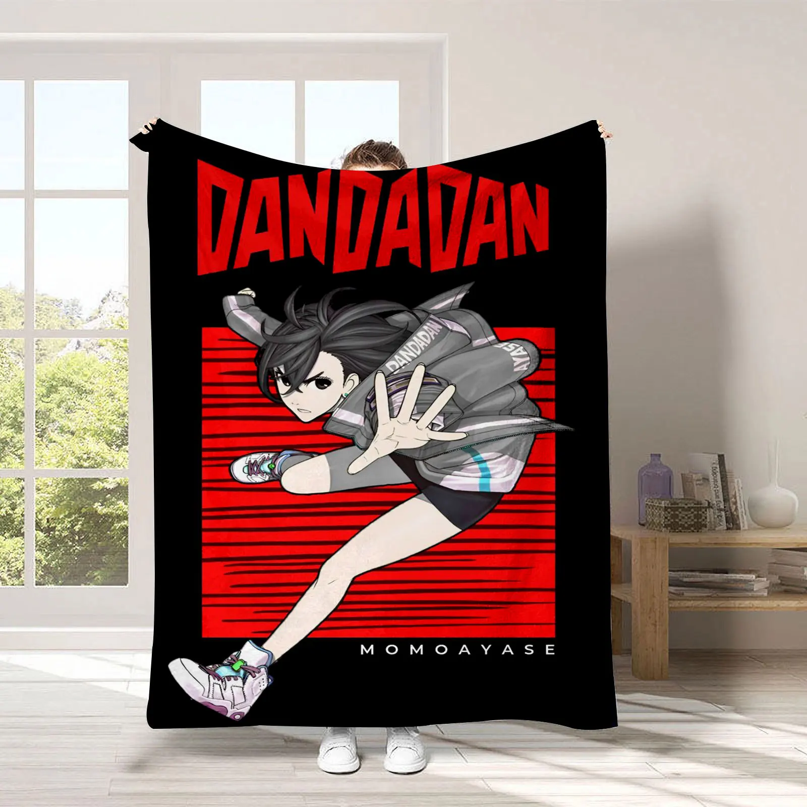 Cartoon Anime dandadan Coperta Kawaii Ayase Momo Coperta in flanella per la casa e la decorazione del divano da viaggio caldo e morbido per l'inverno 1