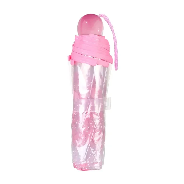 1 pz portatile carino fiore pioggia per uso domestico fiore di ciliegio ombrello trasparente protezione dal vento e dalla pioggia ombrello in PVC 3 pieghe 6