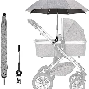 Ombrello per passeggino con morsetto Protezione UV regolabile a 360 gradi Passeggino Ombrello universale parasole per carrozzina per bambini 1