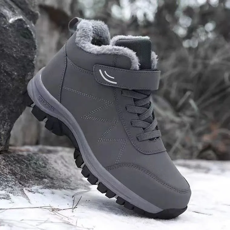 Scarpe da uomo in velluto invernale Stivali da neve casual di alta qualità Stivali da uomo caldi impermeabili Sneaker da trekking maschile all'aperto Botas Zapatos 3