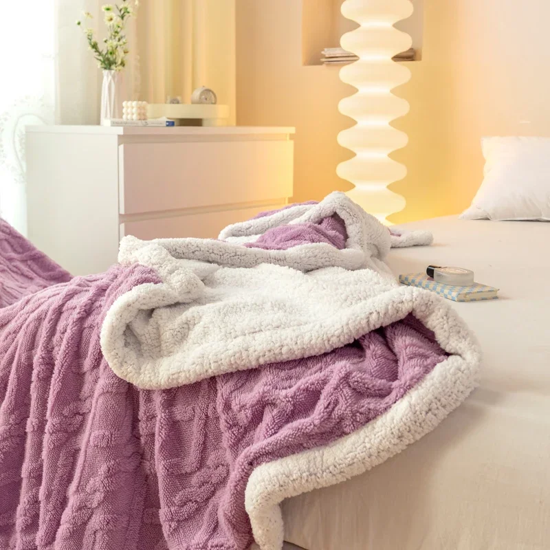 Coperta bifacciale in flanella, morbido poliestere caldo al 100% per l'inverno, 100x150 150x200 200x230 4