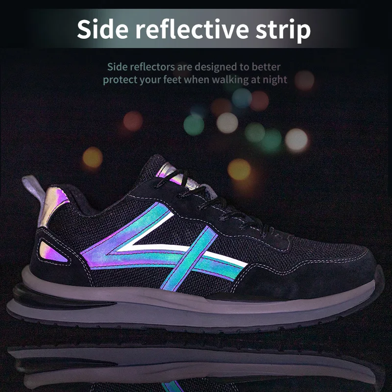 Scarpe antinfortunistiche da lavoro antiscottatura Scarpe da uomo con punta in acciaio standard europeo Scarpe da lavoro di marca indistruttibili Scarpe da ginnastica a prova di puntura 6