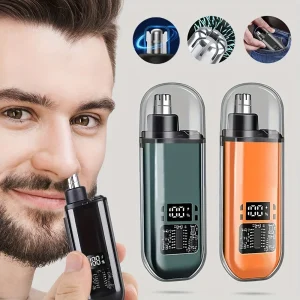 Adatto per uomo, tagliacapelli elettrico portatile per naso e orecchie con ricarica USB, mini design compatto, ricarica rapida 1